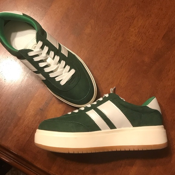 Madden Girl Green and White Sneakers - Picture 4 of 5